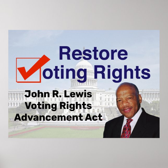 John R. Lewis Voting Rights Advancement Act Poster (Vorne)