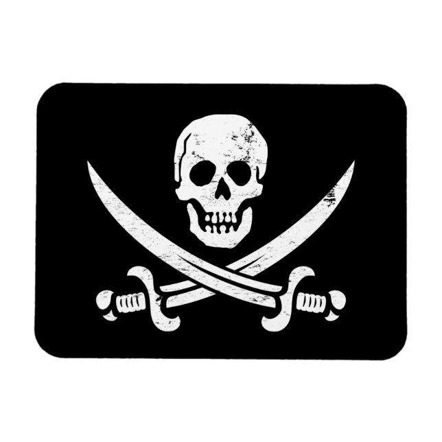 John Rackham (Calico Jack) Pirate Flag Piratenflag Magnet (Horizontal)