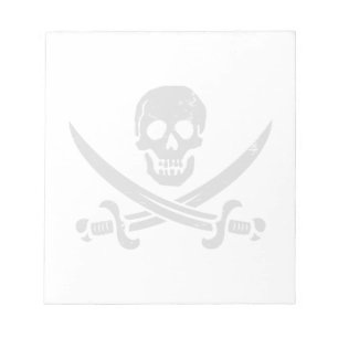 John Rackham (Calico Jack) Pirate Flag Piratenflag Notizblock