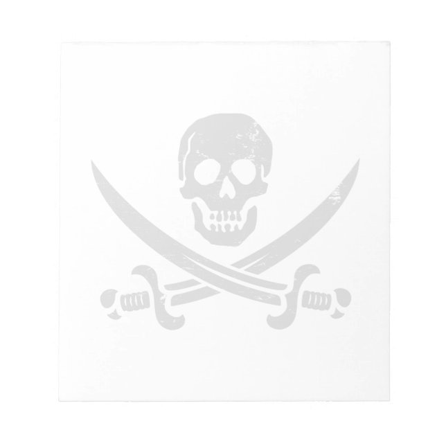 John Rackham (Calico Jack) Pirate Flag Piratenflag Notizblock (Vorderseite)