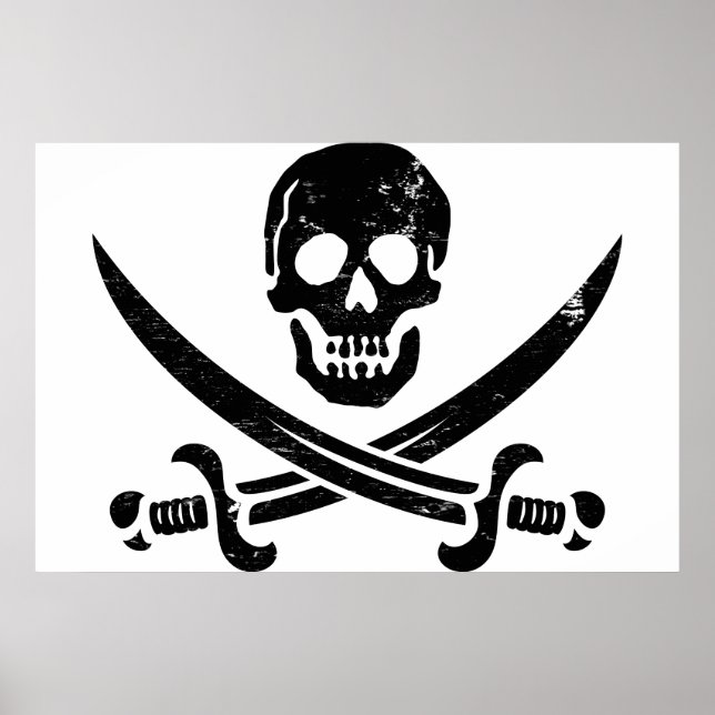 John Rackham (Calico Jack) Pirate Flag Piratenflag Poster (Vorne)