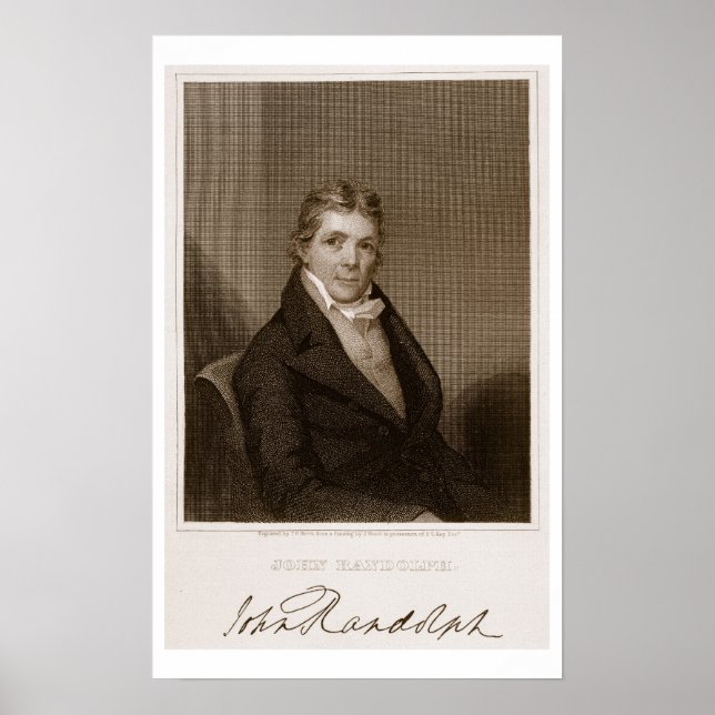 John Randolph (1773-1833) engraved by Thomas B. We Poster (Vorne)
