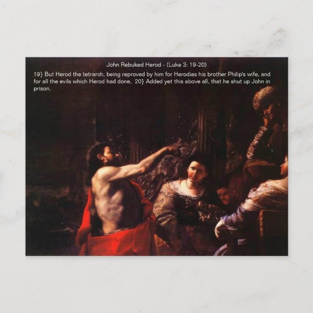 John Rebuked Herod Postcard Postkarte (Vorderseite)