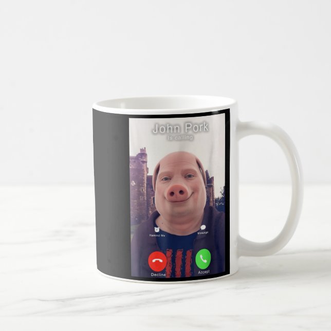 John Rk Is Calling Funny Answer Call Phone  Kaffeetasse (Rechts)