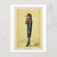 John Ruskin (1819-1900), Karikatur von Cecioni für