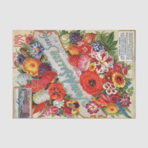 John Salzer Vintag Blume Seed Catalog, 1898 Seidenpapier