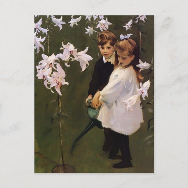 John Sargent - Garden Study of the Vickers Childre Postkarte (Vorderseite)