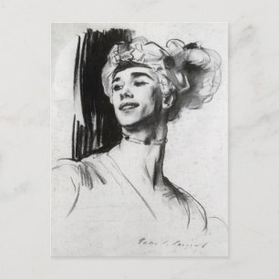 John Sargent: Vaslav Nijinsky in Le Pavillon Postkarte