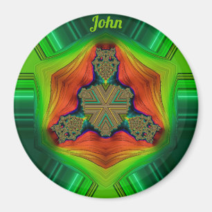 JOHN ~ Shades Lila, grün, rot und orange Magnet