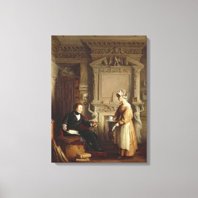 John Sheepshanks und sein Dienstmädchen Leinwanddruck (Vorderseite)