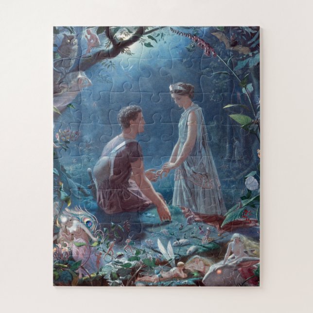John Simmons Hermia und Lysander A Midsommernnacht Puzzle (Vertikal)