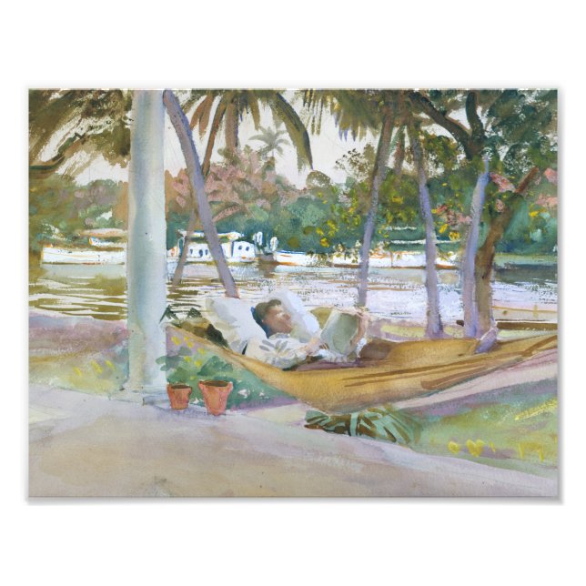 John Singer Sargent - Abbildung in Hammock, Florid Fotodruck (Vorne)