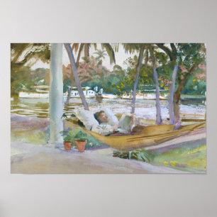 John Singer Sargent - Abbildung in Hammock, Florid Poster