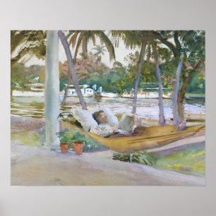 John Singer Sargent - Abbildung in Hammock, Florid Poster