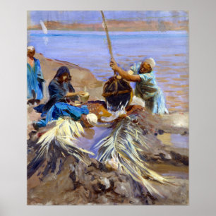 John Singer Sargent Ägypter Wasseraufbereitung Poster