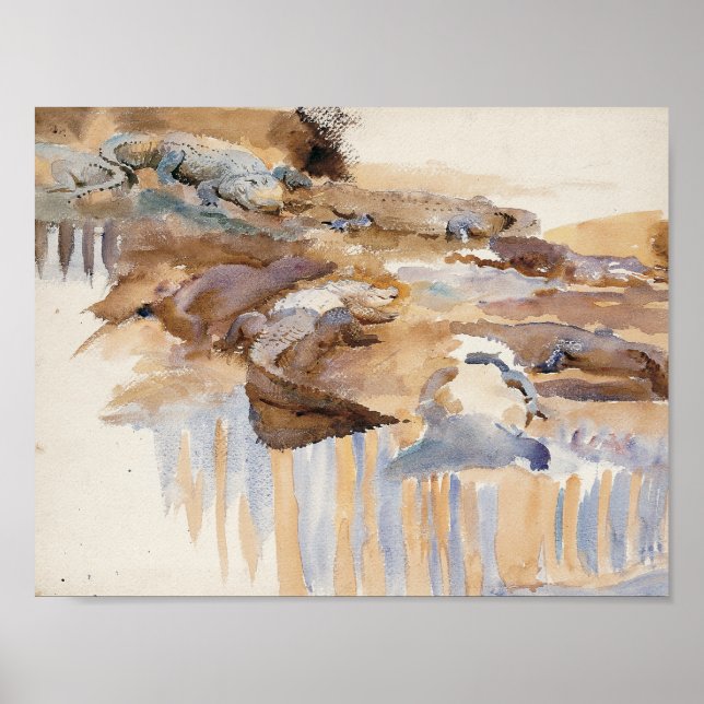 John Singer Sargent - Alligators Poster (Vorne)