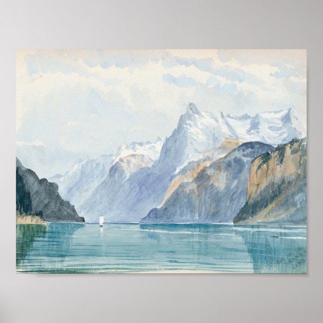 John Singer Sargent - Bay of Uri, Brunnen Poster (Vorne)