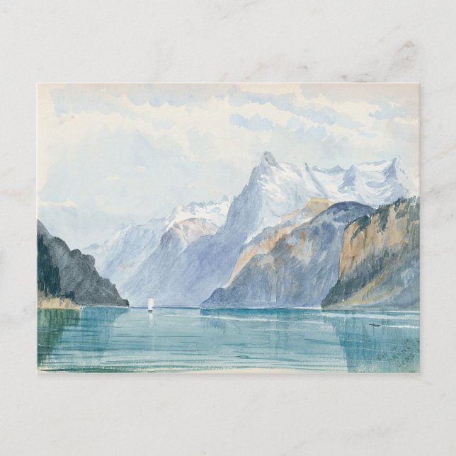 John Singer Sargent - Bay of Uri, Brunnen Postkarte (Vorderseite)