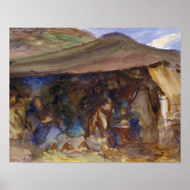 John Singer Sargent - Beduinenzelt Poster (Vorne)