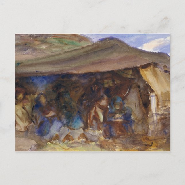 John Singer Sargent - Beduinenzelt Postkarte (Vorderseite)