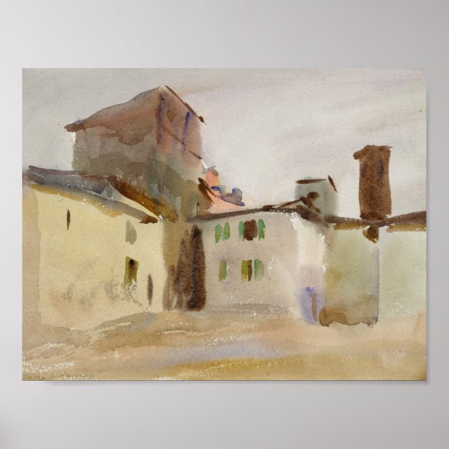 John Singer Sargent - Borgo San Lorenzo Poster (Vorne)
