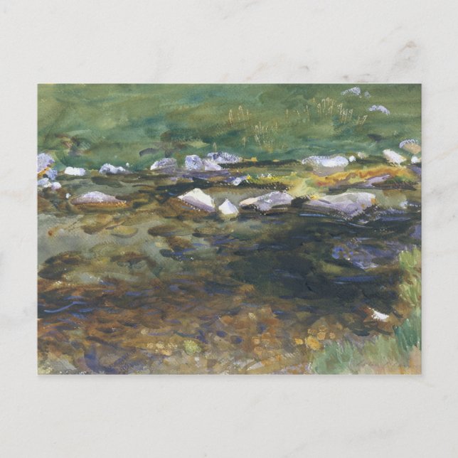 John Singer Sargent - Brook und Meadow Postkarte (Vorderseite)