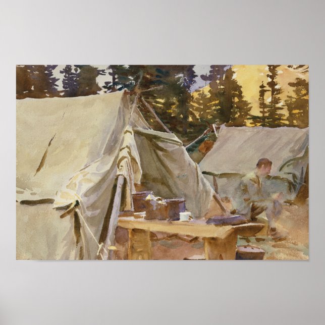 John Singer Sargent - Camp am Lake O'Hara Poster (Vorne)