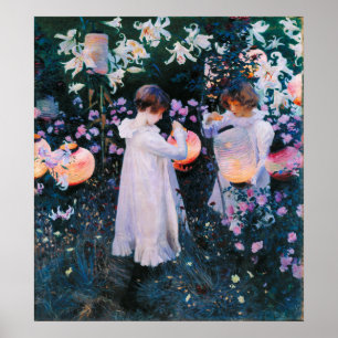 John Singer Sargent Carnation Lily Lily Rose Poster