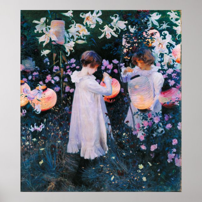 John Singer Sargent Carnation Lily Lily Rose Poster (Vorne)