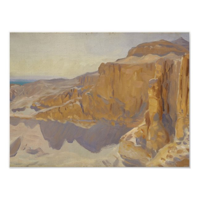 John Singer Sargent - Cliffs at Deir el Bahri Fotodruck (Vorne)