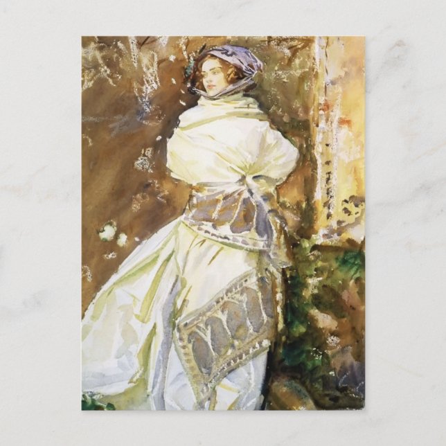 John Singer Sargent: Der Cashmere Shawl Postkarte (Vorderseite)