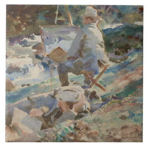 John Singer Sargent - Ein Künstler bei Seinem Ease Fliese