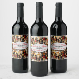 .John Singer Sargent Elegant Lady Portrait Collage Weinetikett