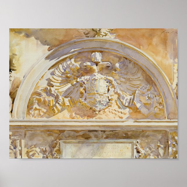 John Singer Sargent - Escutcheon Charles V Poster (Vorne)