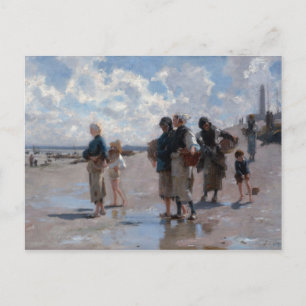 John Singer Sargent Fishing for Oystale at Cancale Postkarte