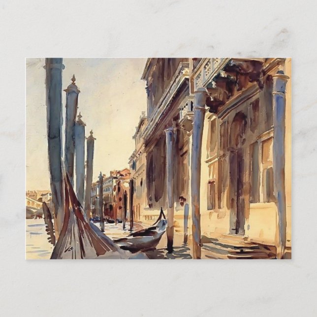 John Singer Sargent- Grand Canal, Venedig Postkarte (Vorderseite)