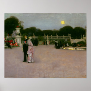 John Singer Sargent - in den Luxemburg-Gärten Poster