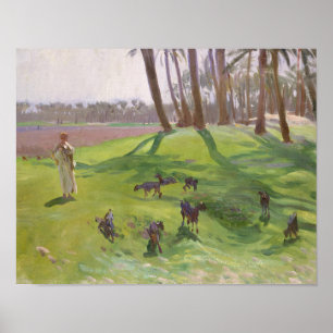 John Singer Sargent - Landschaft mit Goatherd Poster