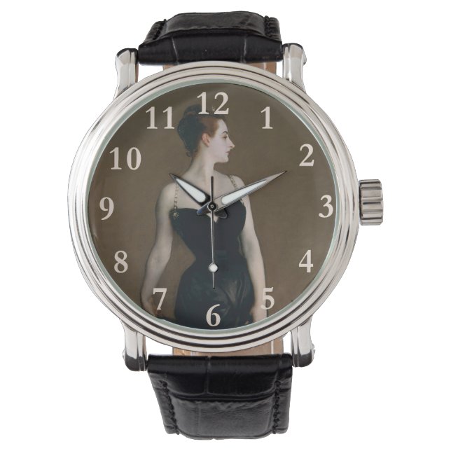 John Singer Sargent Madame X Classic Portrait Armbanduhr (Vorderseite)