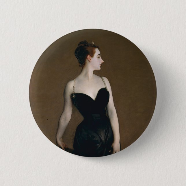 John Singer Sargent Madame X Classic Portrait Button (Vorderseite)