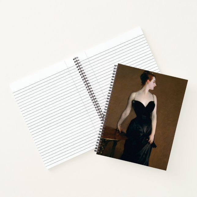 John Singer Sargent Madame X Classic Portrait Notizbuch (Innenseite)