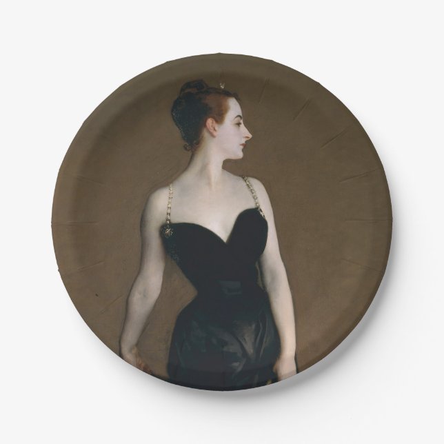 John Singer Sargent Madame X Classic Portrait Pappteller (Vorderseite)