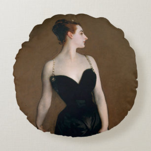 John Singer Sargent Madame X Classic Portrait Rundes Kissen