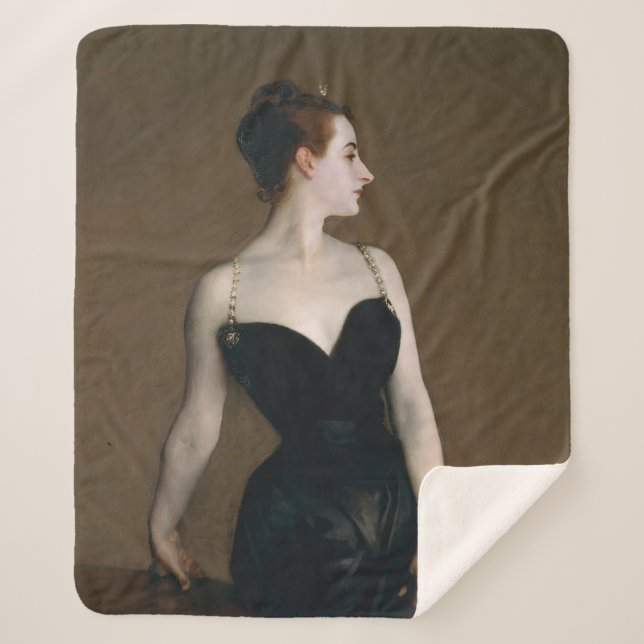 John Singer Sargent Madame X Classic Portrait Sherpadecke (Vorderseite)