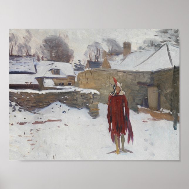 John Singer Sargent - Mannikin im Schnee Poster (Vorne)