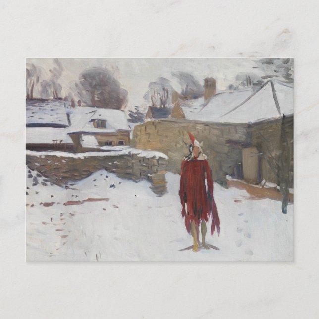 John Singer Sargent - Mannikin im Schnee Postkarte (Vorderseite)