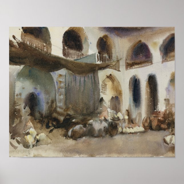 John Singer Sargent - Market Place Poster (Vorne)