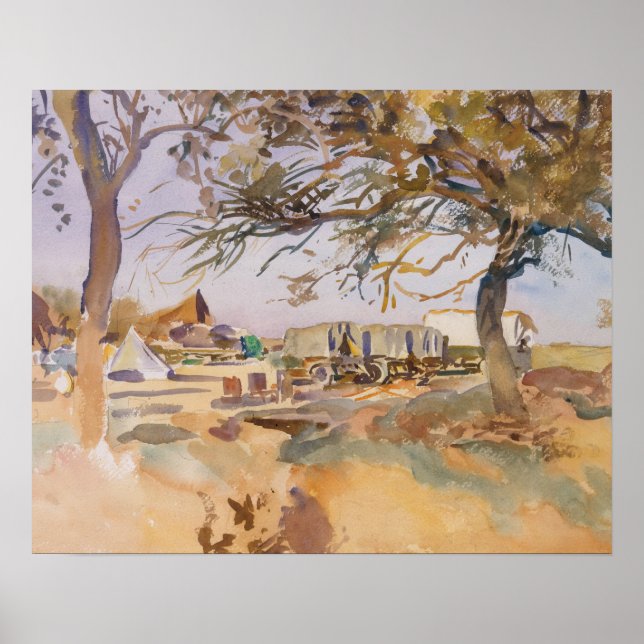 John Singer Sargent - Militärlager Poster (Vorne)