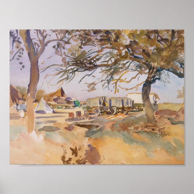 John Singer Sargent - Militärlager Poster (Vorne)