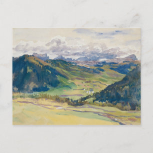 John Singer Sargent - Open Valley, Dolomiten Postkarte